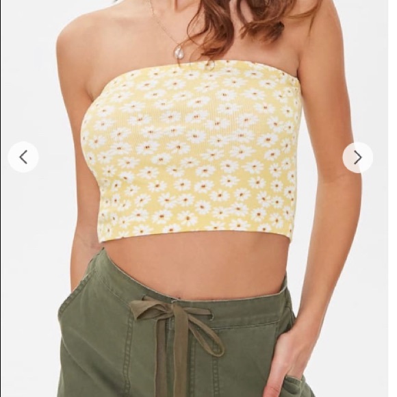Daisy Print Tube Top - Picture 1 of 2